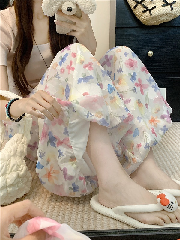 Casual thick and disorderly bud skirt summer pants for women