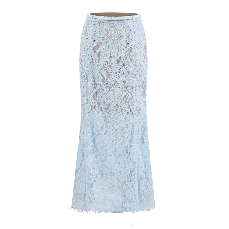 Chanelstyle rhinestone package hip with belt lace skirt 2pcs set