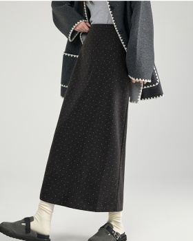 Autumn and winter skirt polka dot one step skirt for women
