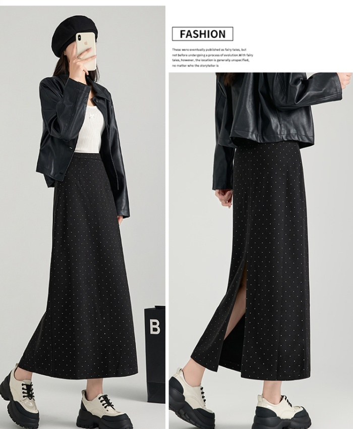 Autumn and winter skirt polka dot one step skirt for women