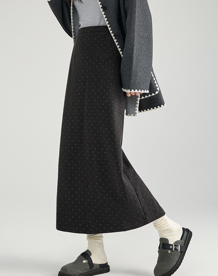 Autumn and winter skirt polka dot one step skirt for women