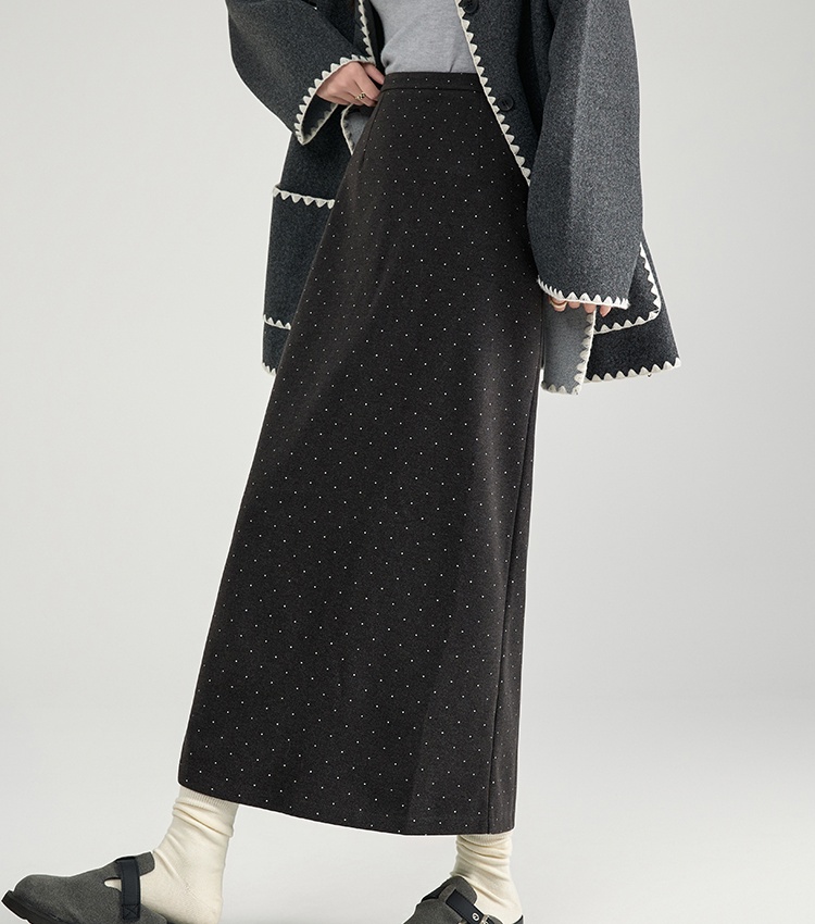 Autumn and winter skirt polka dot one step skirt for women