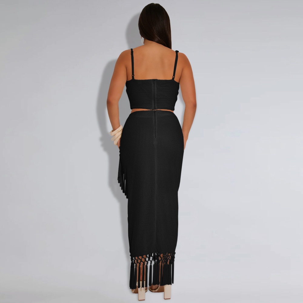 Sling long skirt European style tops 2pcs set for women