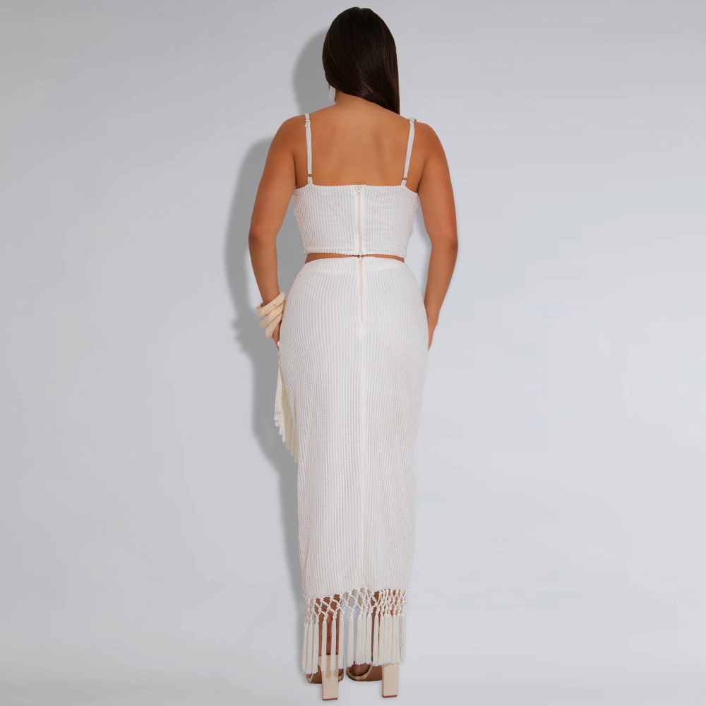 Sling long skirt European style tops 2pcs set for women