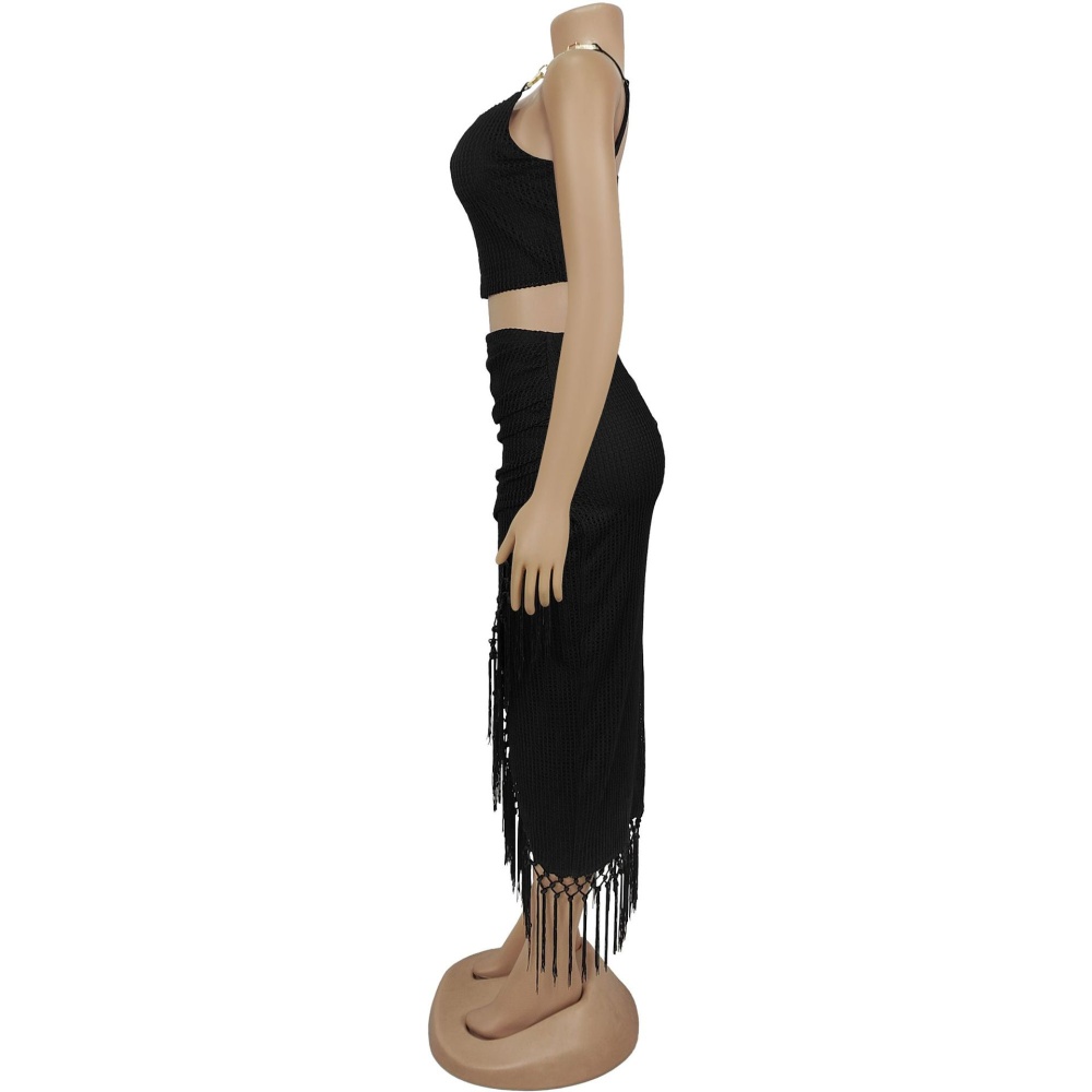 Sling long skirt European style tops 2pcs set for women