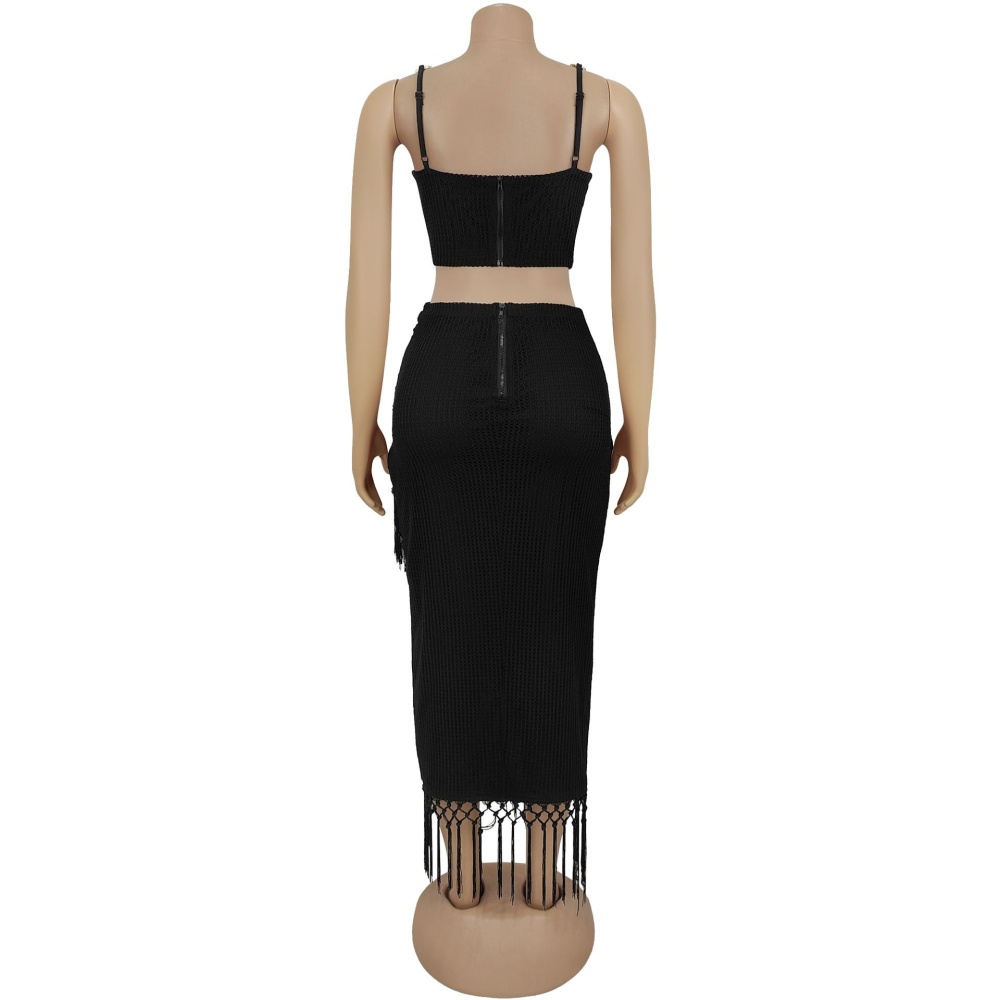 Sling long skirt European style tops 2pcs set for women