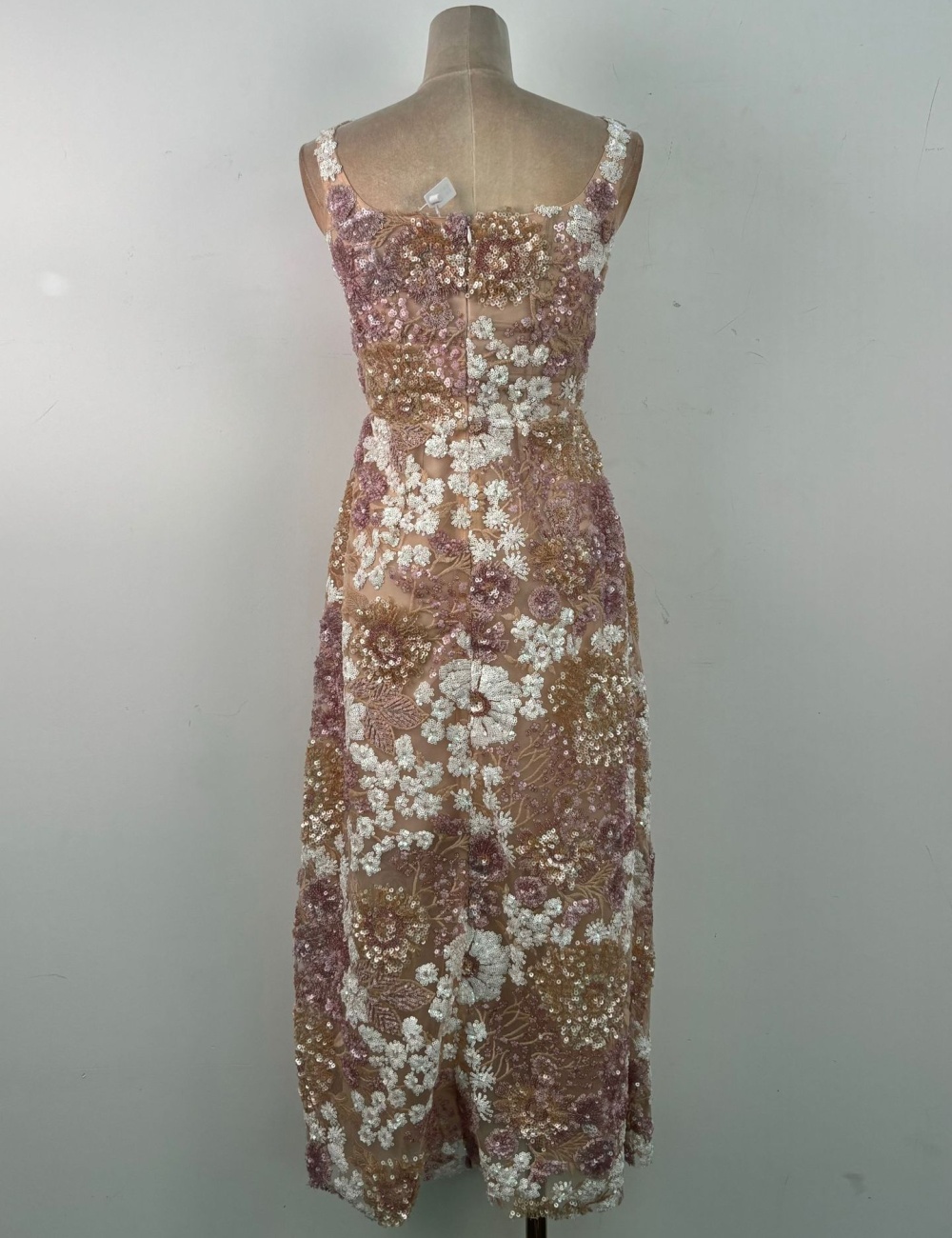 Flowers sling lace long dress temperament sequins dress