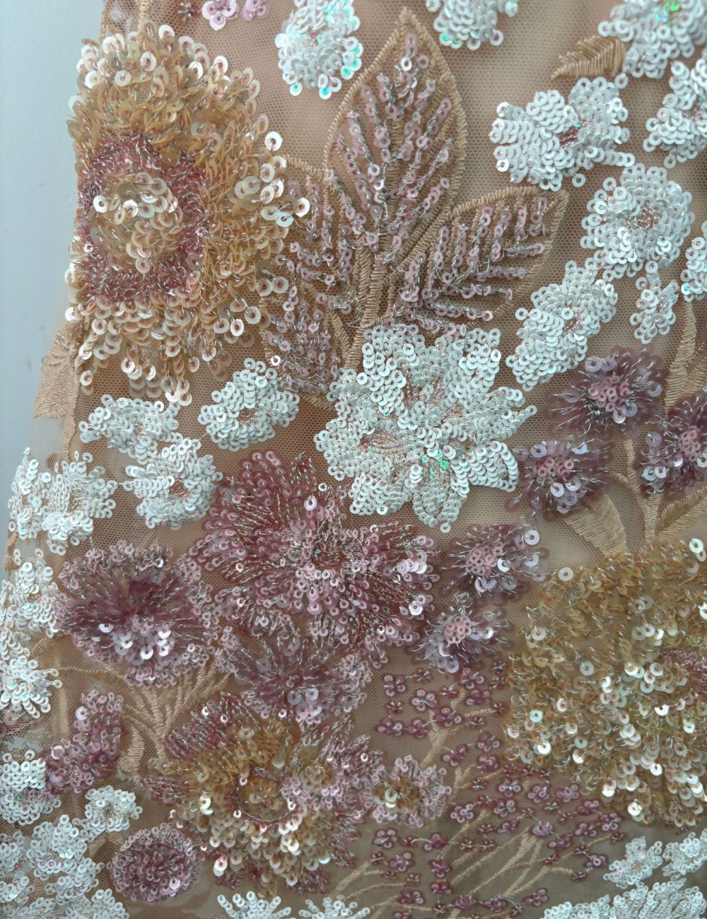 Flowers sling lace long dress temperament sequins dress