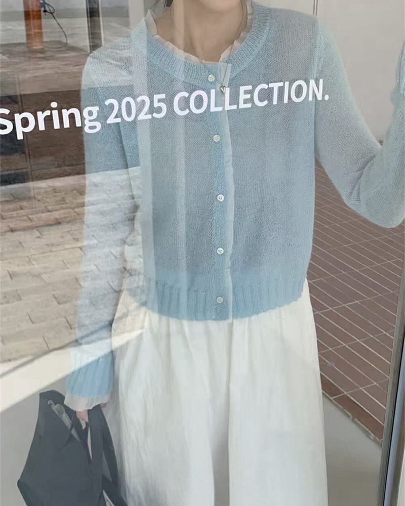 Lace Korean style sweater loose sweet cardigan for women