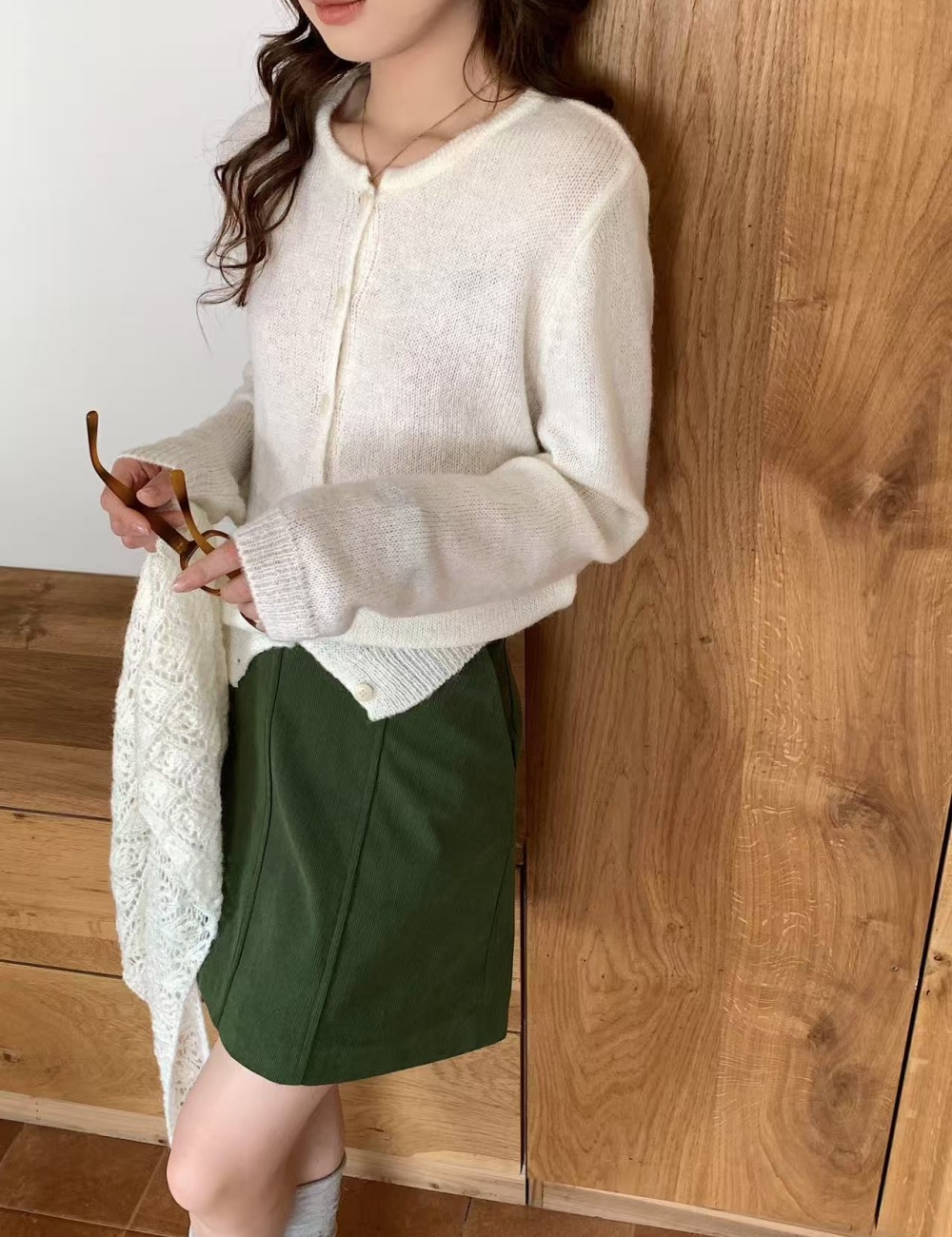 Lazy pure sweater autumn loose scarves