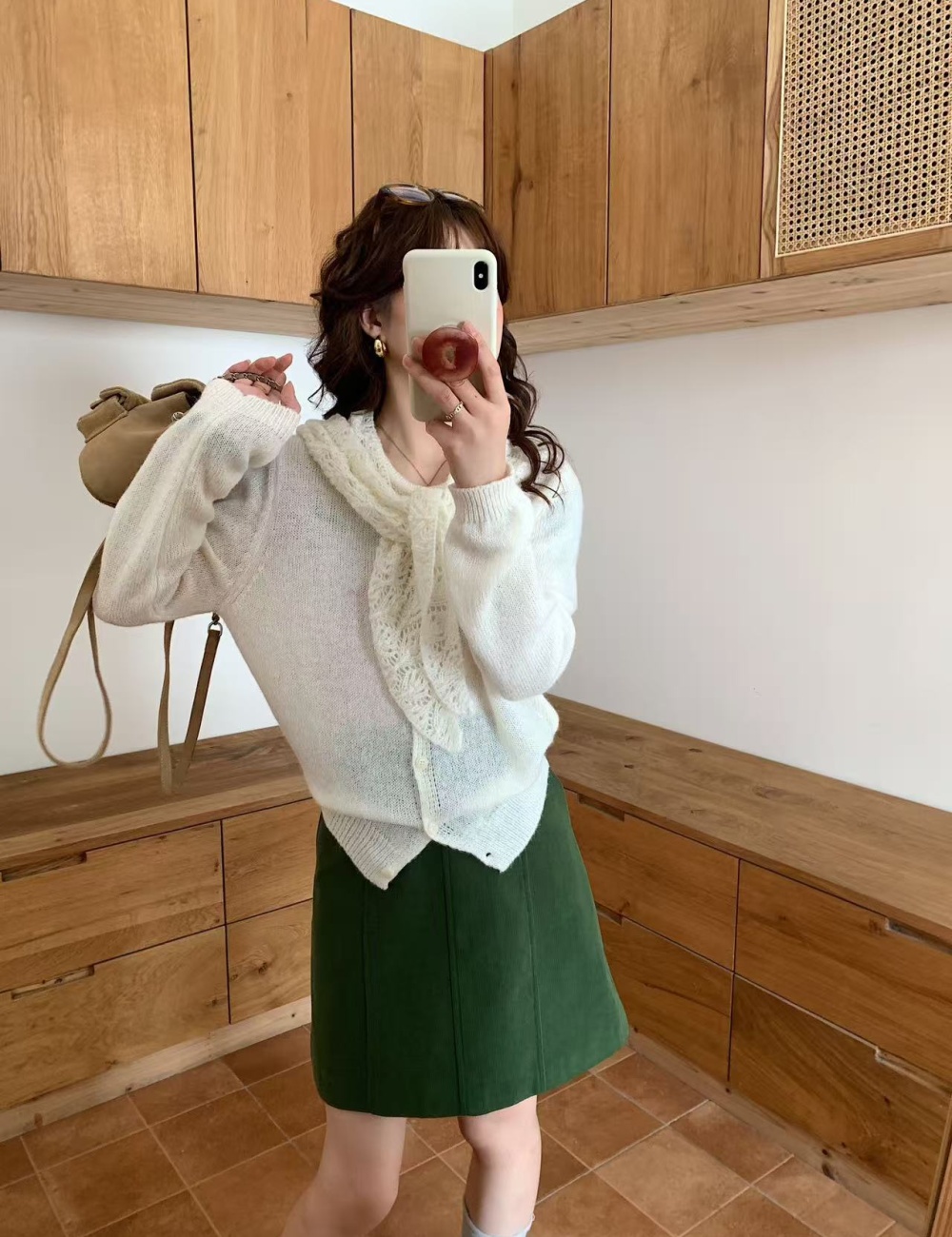 Lazy pure sweater autumn loose scarves