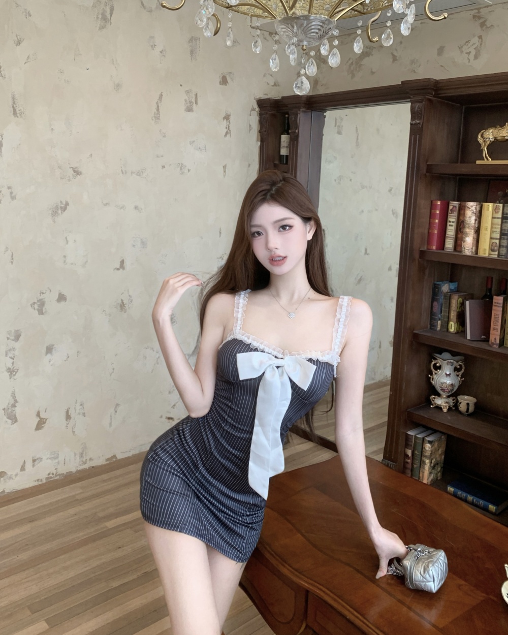 Sleeveless fashion sling sexy spicegirl dress for women