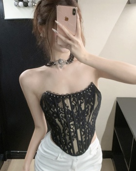 Sexy wrapped chest spicegirl lace tops for women