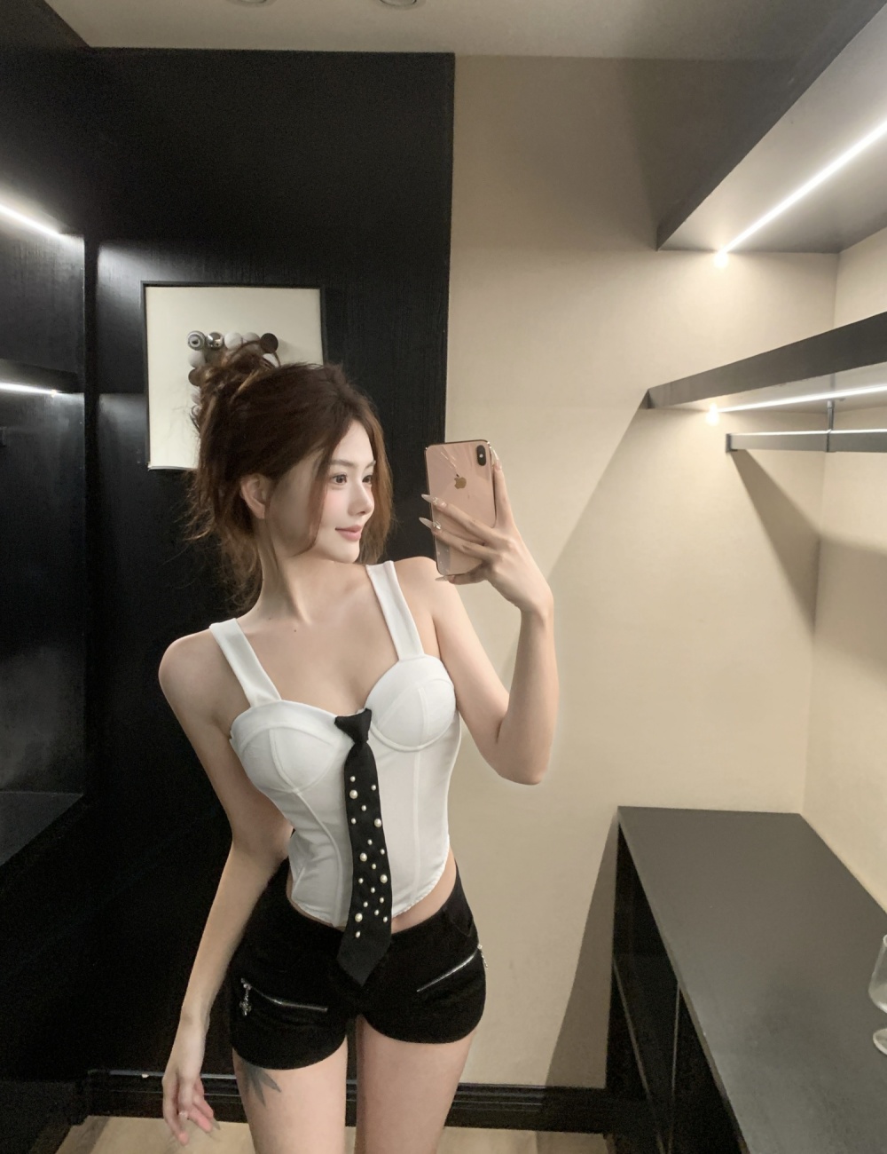 Spicegirl white slim enticement fashion tops for women