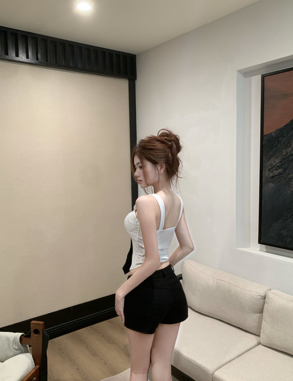 Spicegirl white slim enticement fashion tops for women