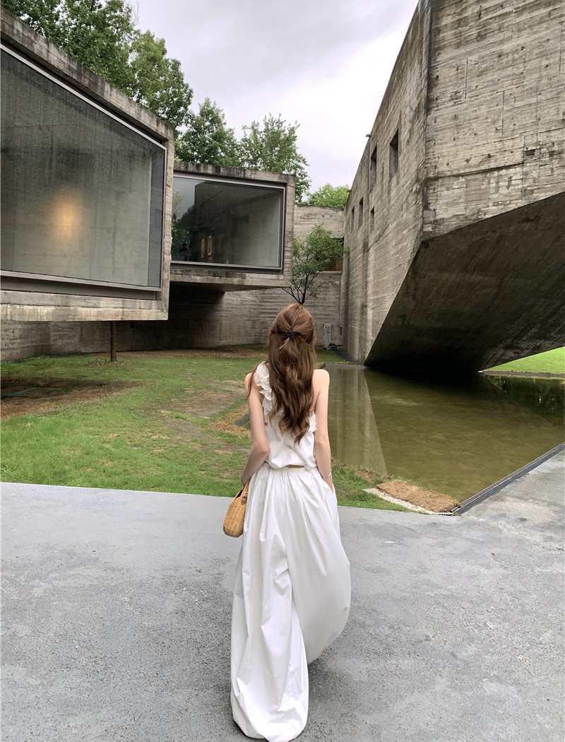 Lantern long pants wide leg pants a set for women