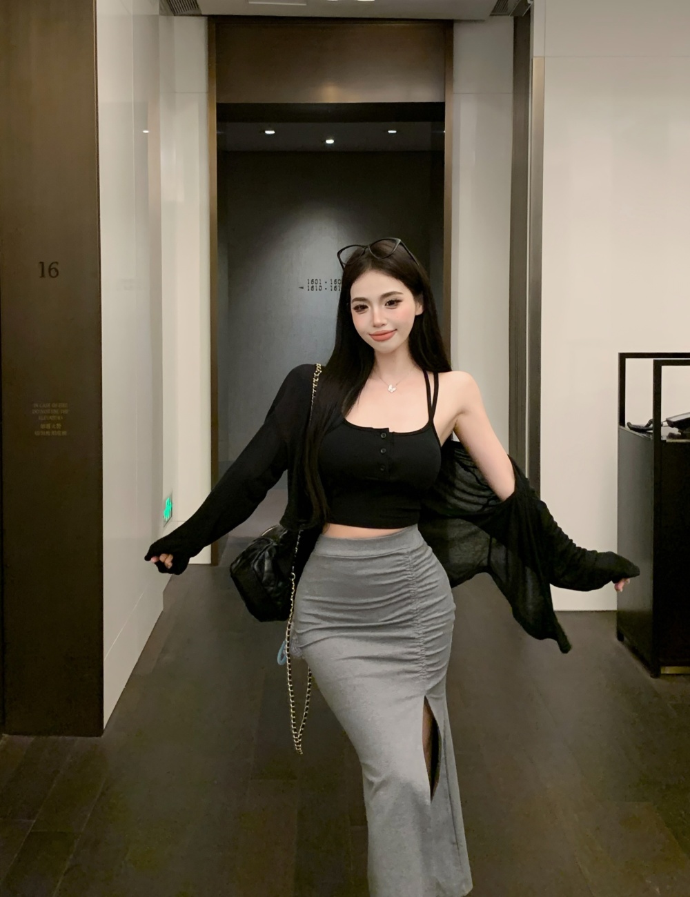 Sunscreen short skirt sexy skirt 3pcs set for women