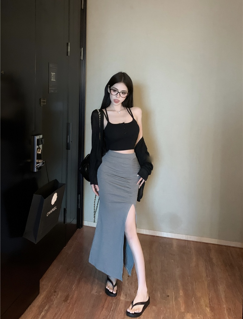 Sunscreen short skirt sexy skirt 3pcs set for women