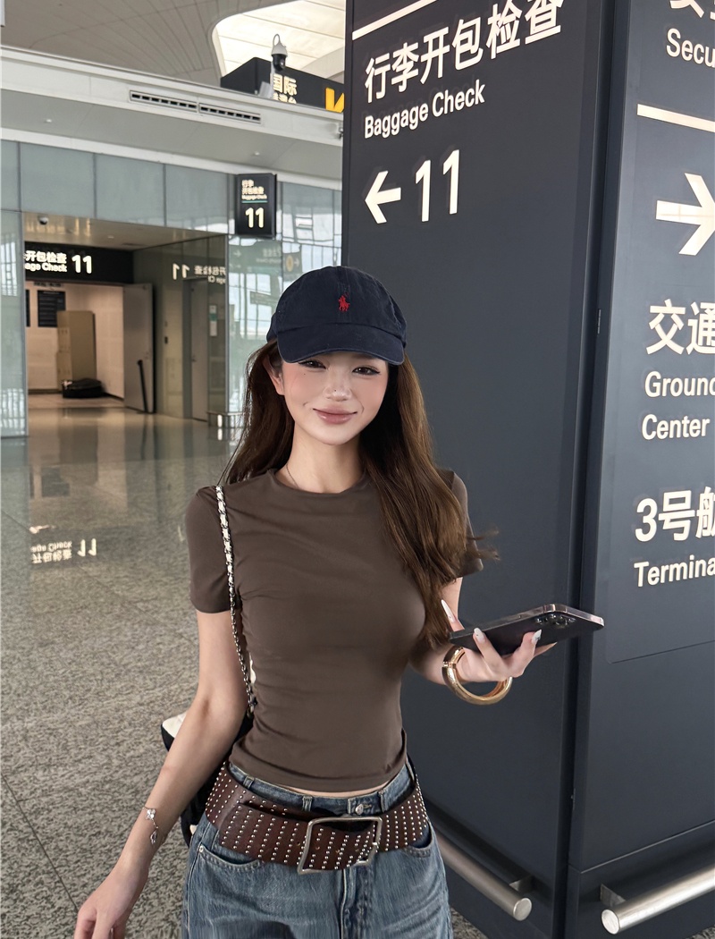 Short sleeve low-waist short jeans American style five pants