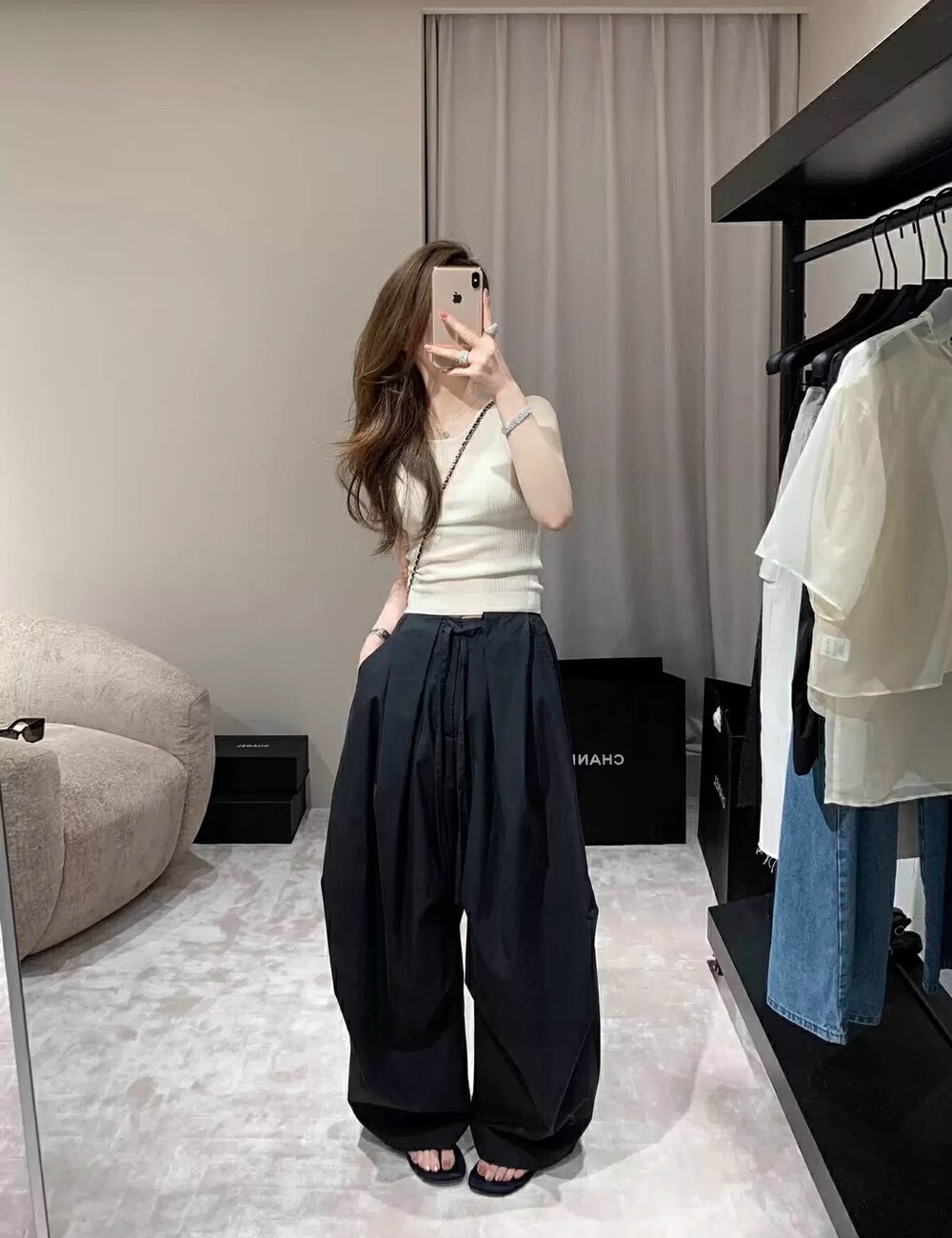 High waist Korean style all-match straight casual pants