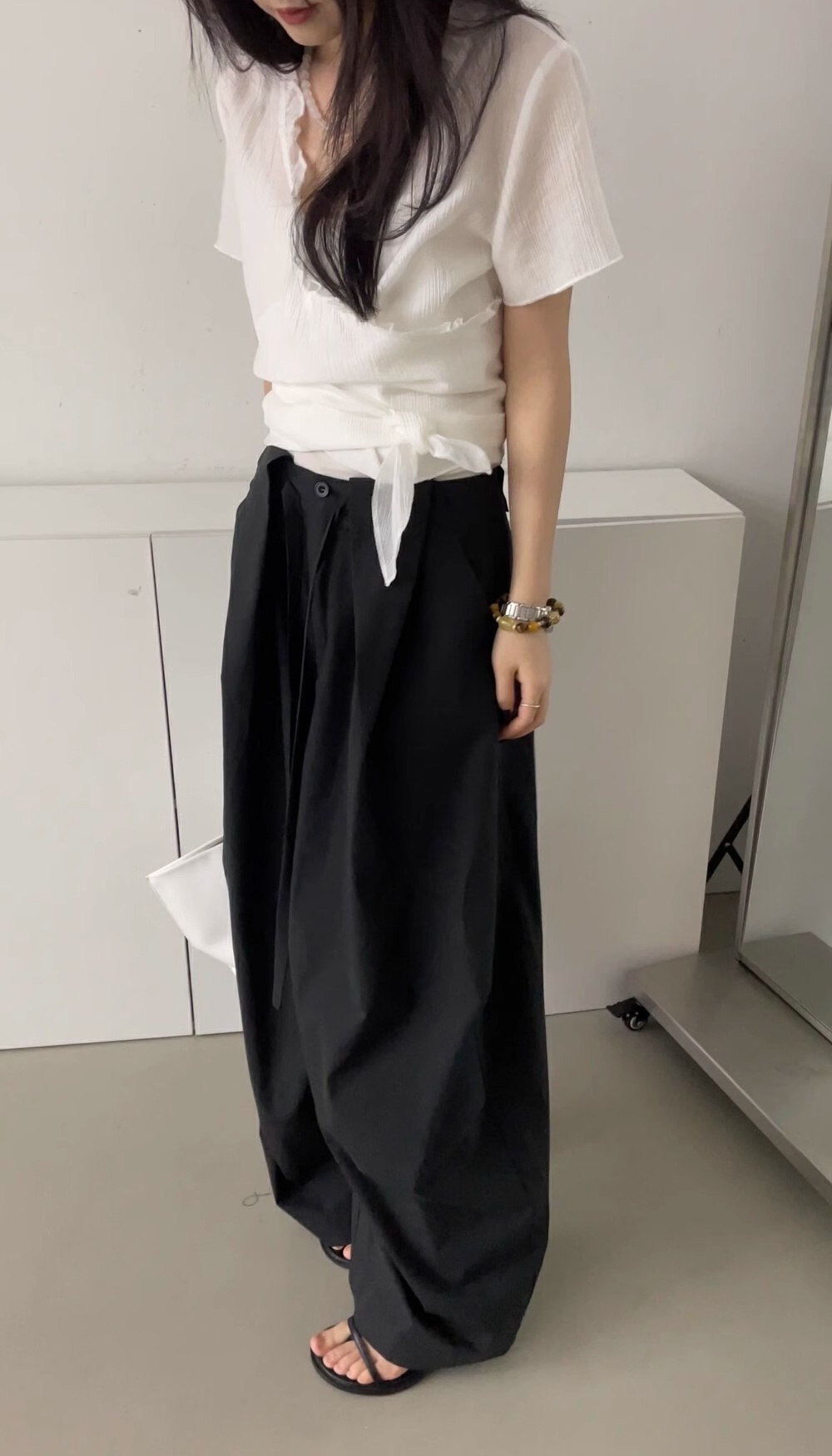 High waist Korean style all-match straight casual pants