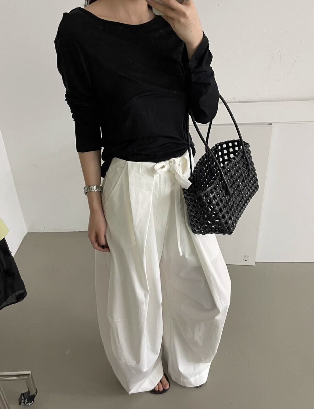 High waist Korean style all-match straight casual pants