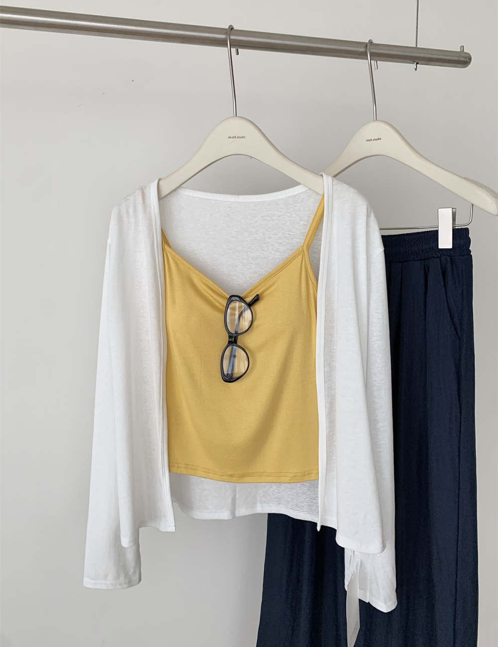 Temperament vest wide leg pants 3pcs set for women