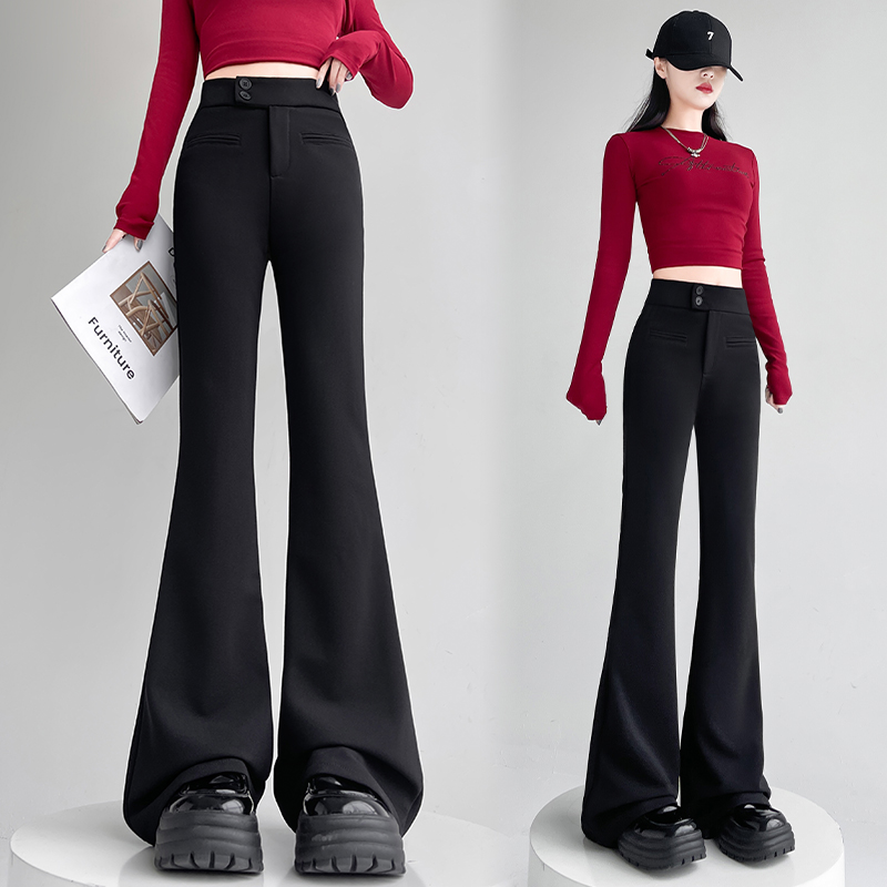 High waist slim long pants Korean style all-match pants