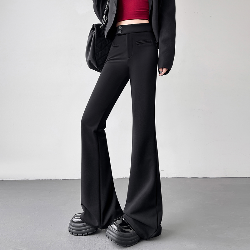 High waist slim long pants Korean style all-match pants
