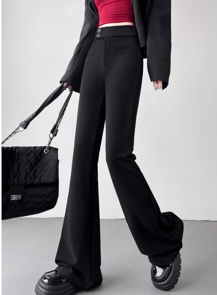 High waist slim long pants Korean style all-match pants