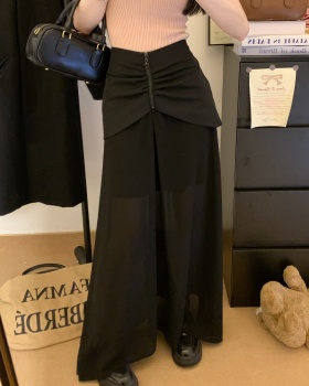 High waist chiffon long skirt big skirt skirt for women