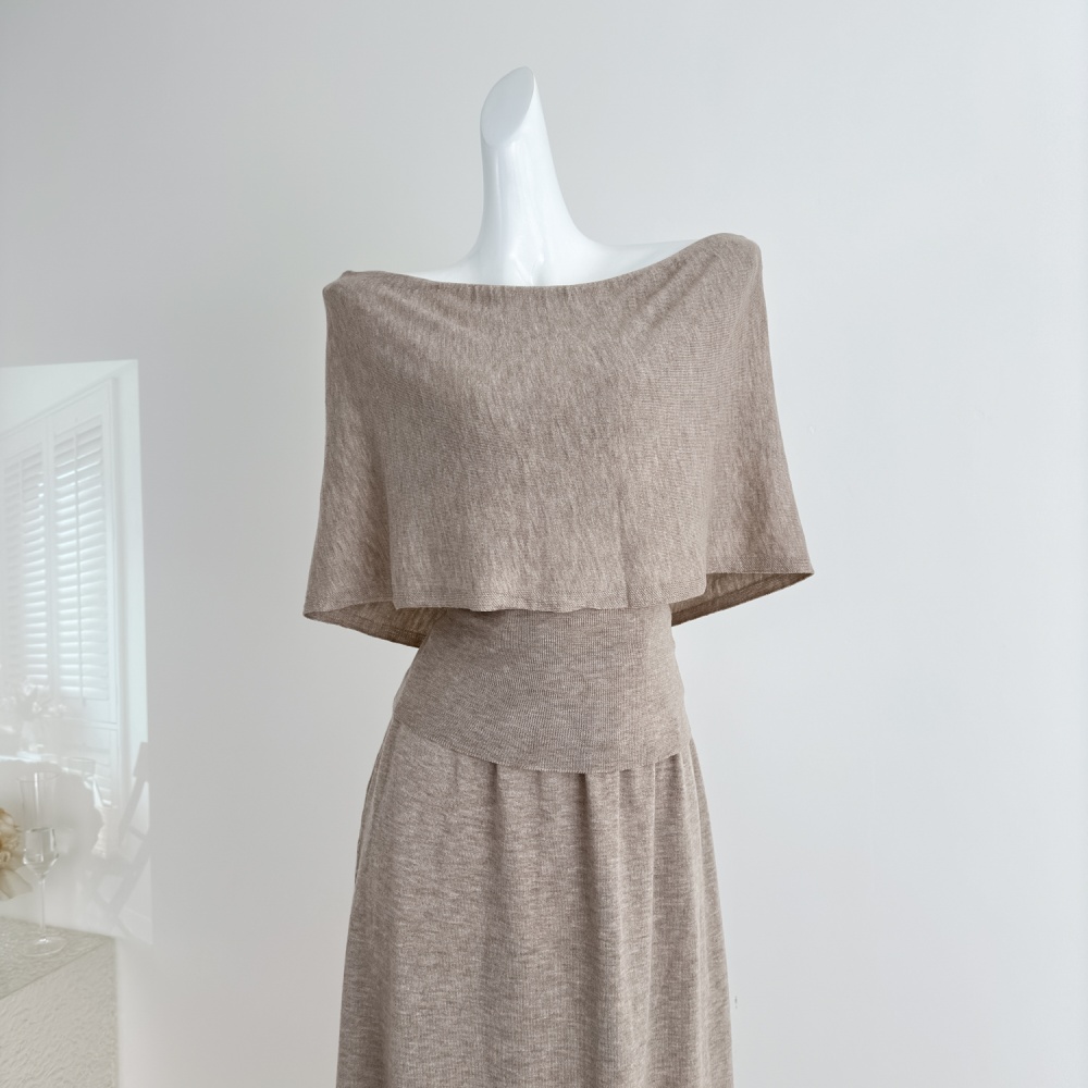 High waist tops summer skirt 2pcs set for women