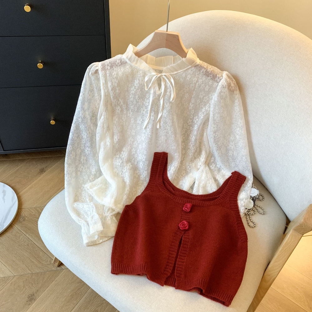 Mixed colors waistcoat tops 2pcs set
