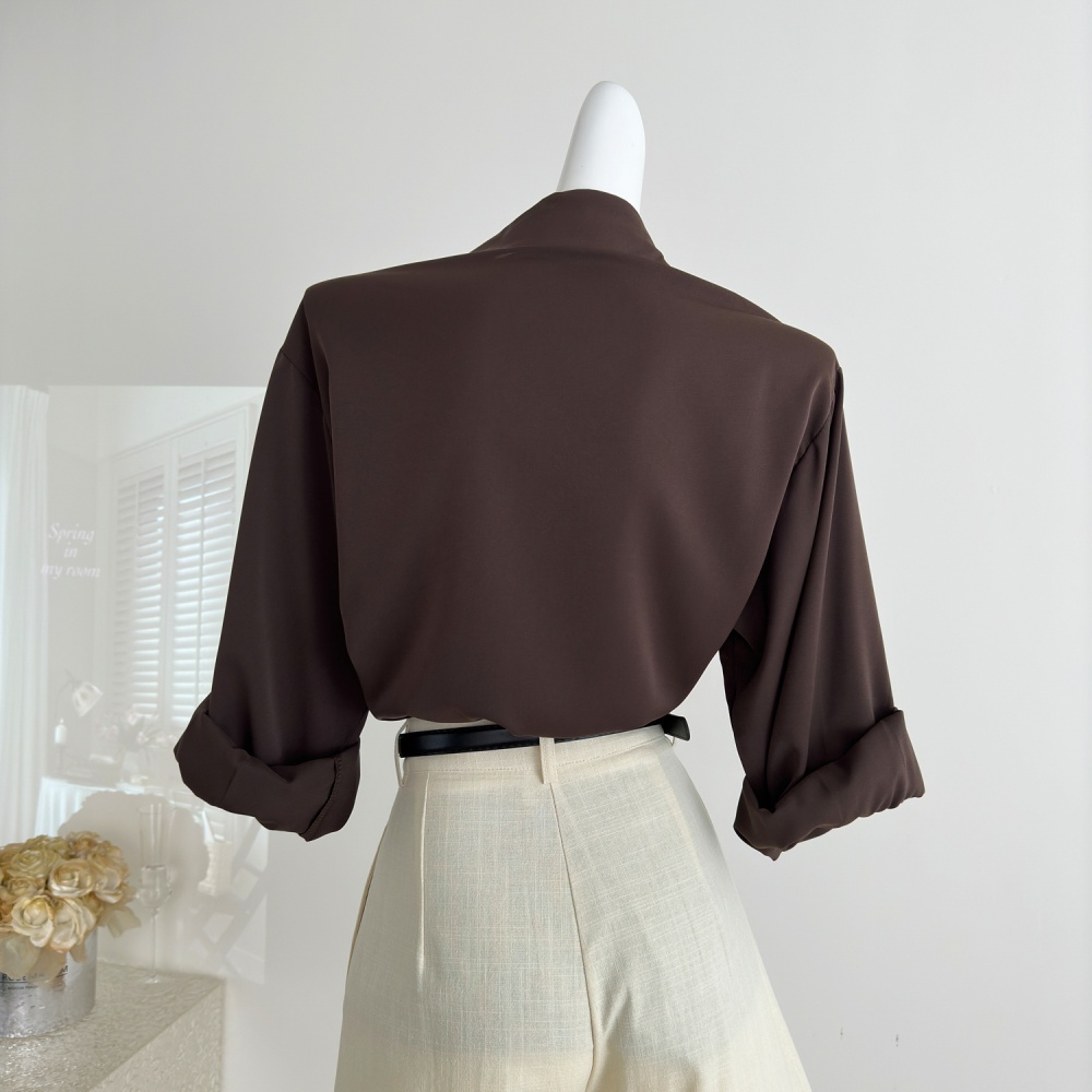 Retro shorts loose shirt 2pcs set for women