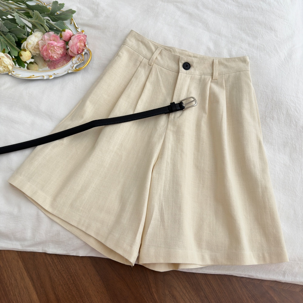 Retro shorts loose shirt 2pcs set for women