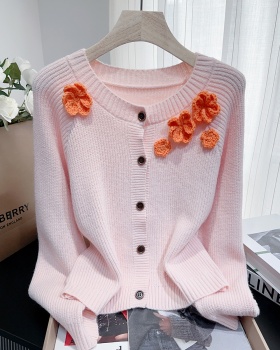 Tender stereoscopic coat sweet loose sweater for women