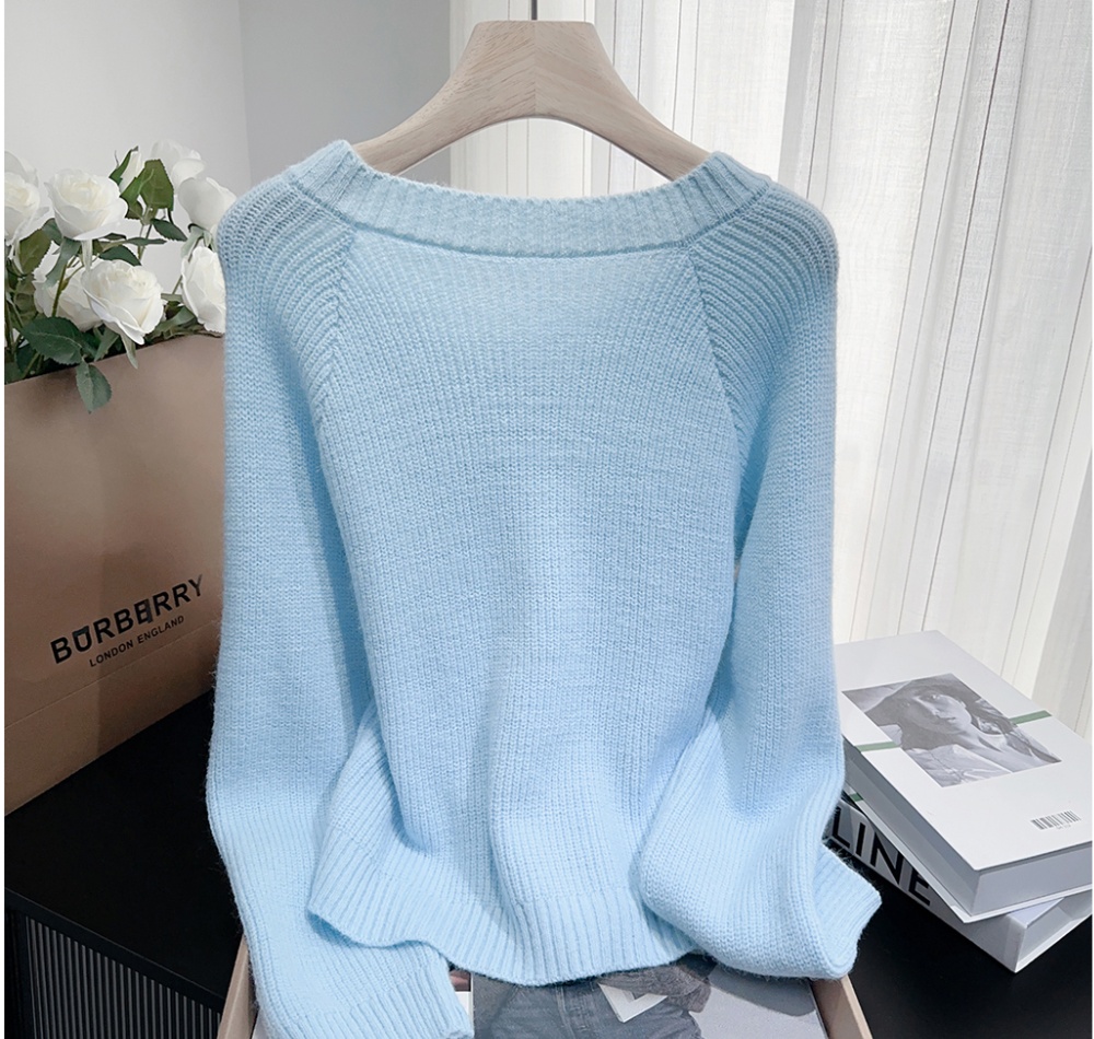 Tender stereoscopic coat sweet loose sweater for women