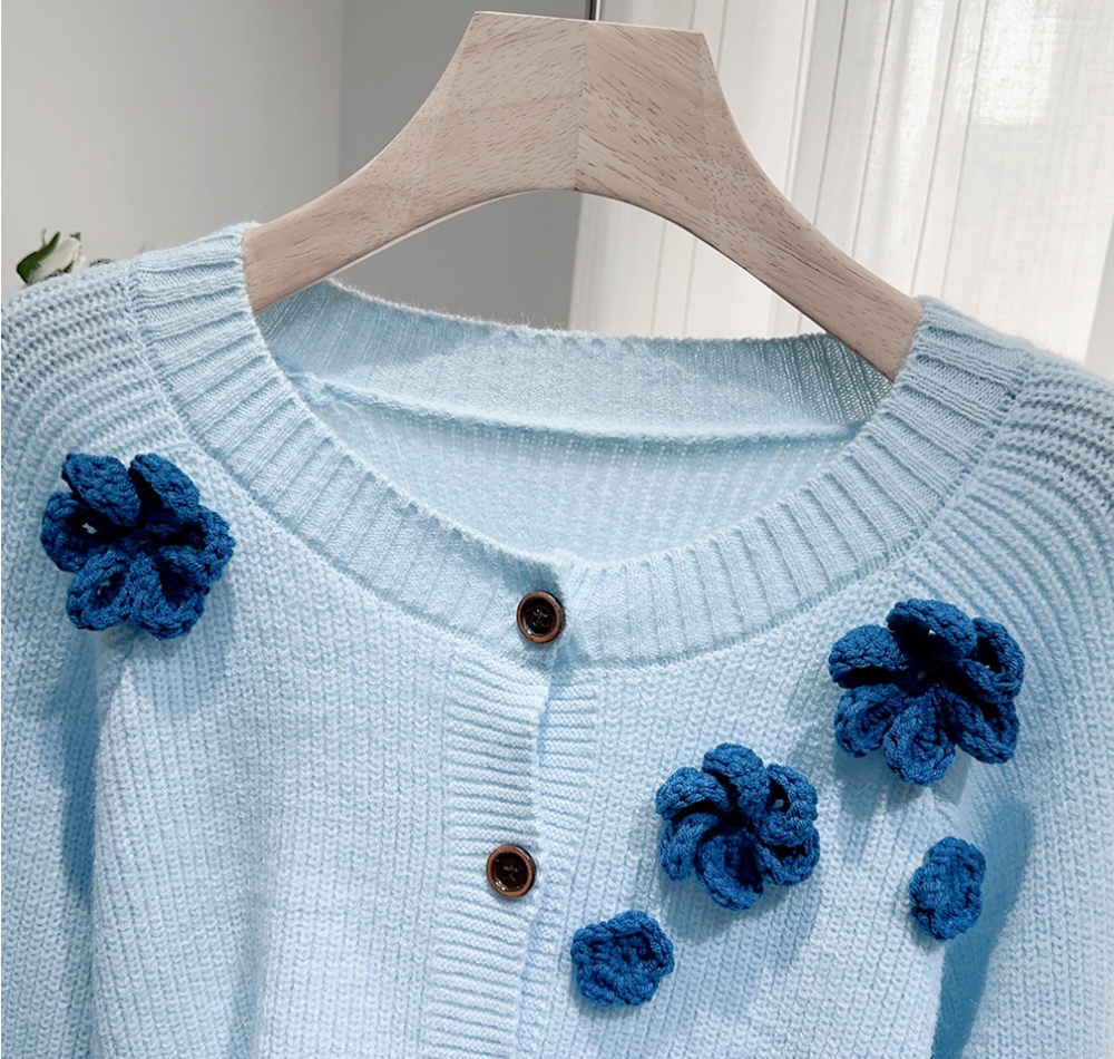 Tender stereoscopic coat sweet loose sweater for women