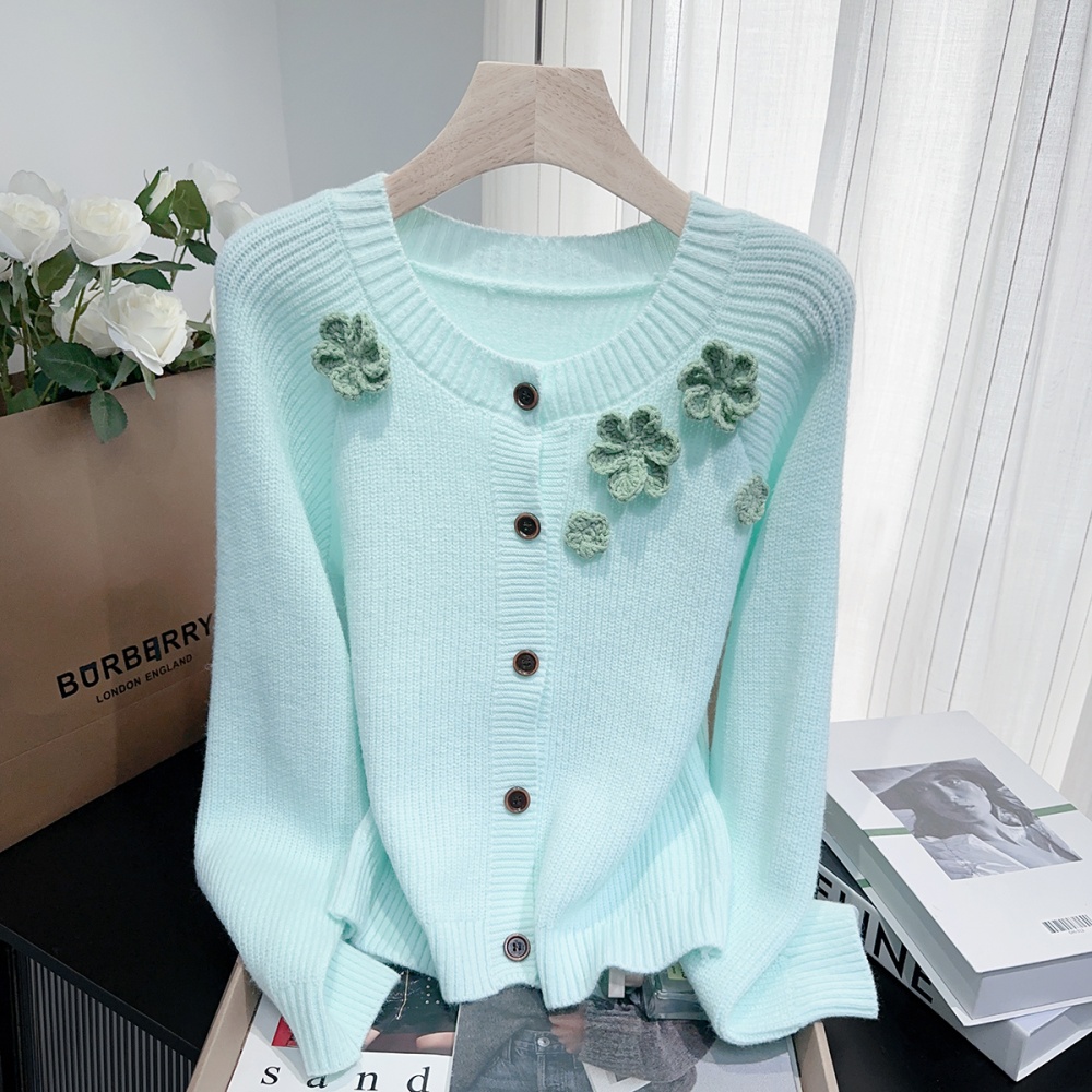 Tender stereoscopic coat sweet loose sweater for women