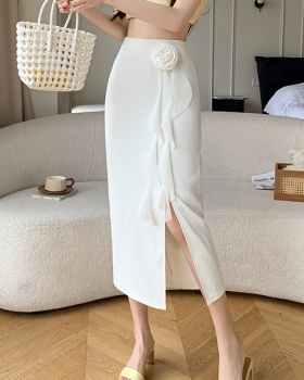 Stereoscopic A-line flowers irregular skirt