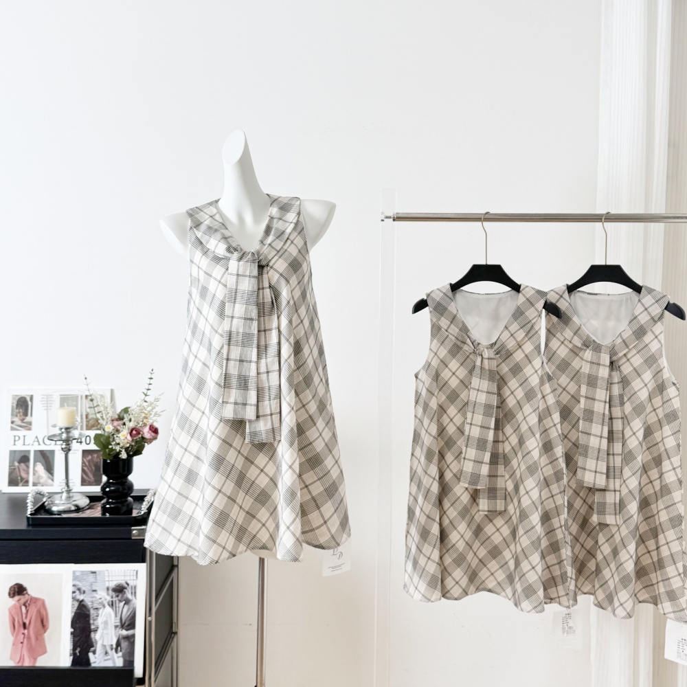 Temperament France style T-back loose summer vest for women