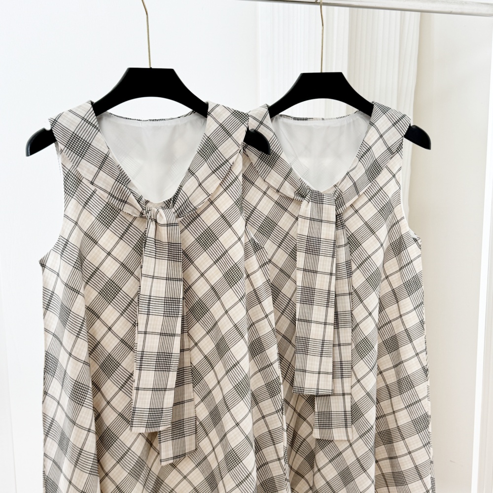 Temperament France style T-back loose summer vest for women