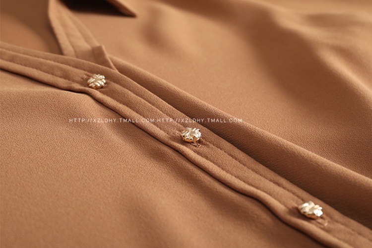 Niche autumn purple shirt France style long sleeve tops