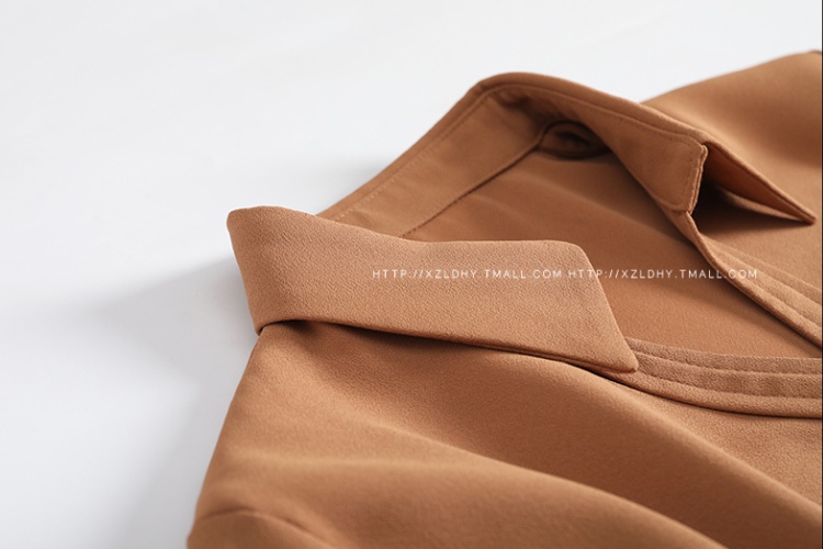 Niche autumn purple shirt France style long sleeve tops