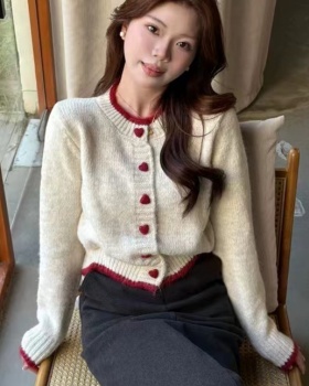 Long sleeve unique cardigan heart tops for women