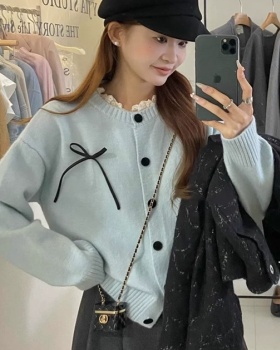 Lace show young sweater sweet all-match cardigan