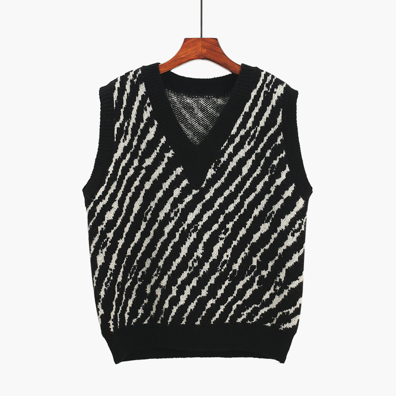 Sleeveless spring and autumn waistcoat knitted coat for women