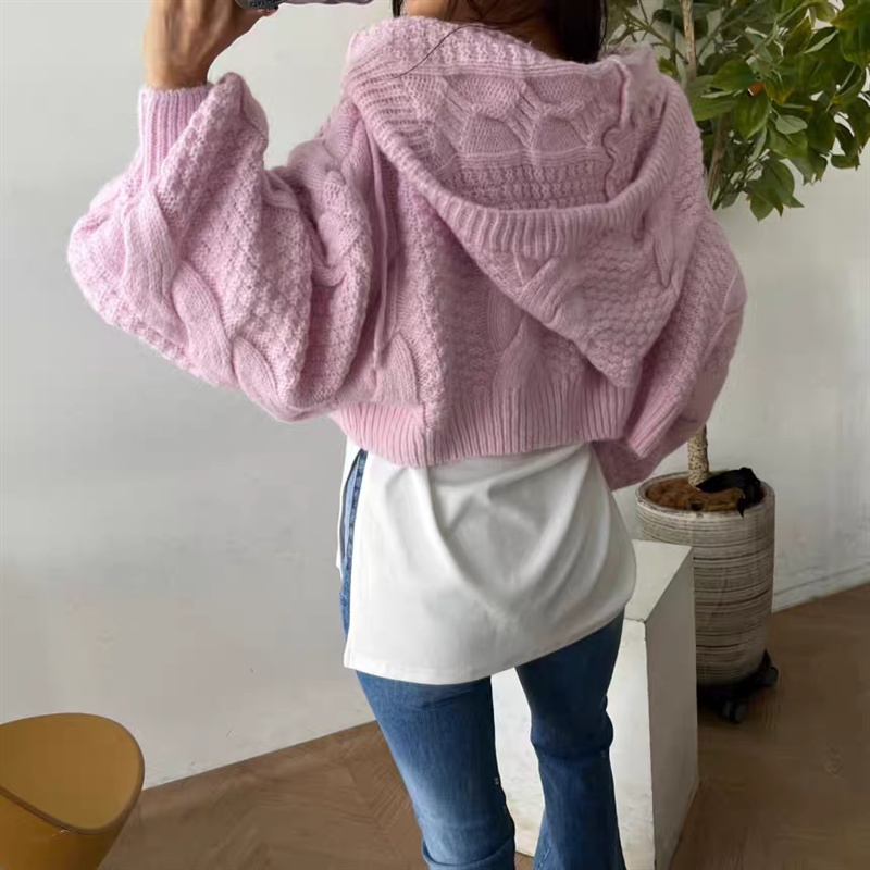Korean style show young hooded sweater loose bat coat
