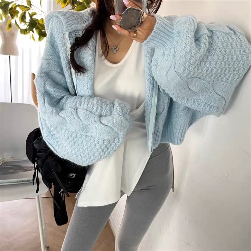 Korean style show young hooded sweater loose bat coat
