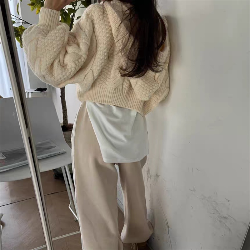 Korean style show young hooded sweater loose bat coat